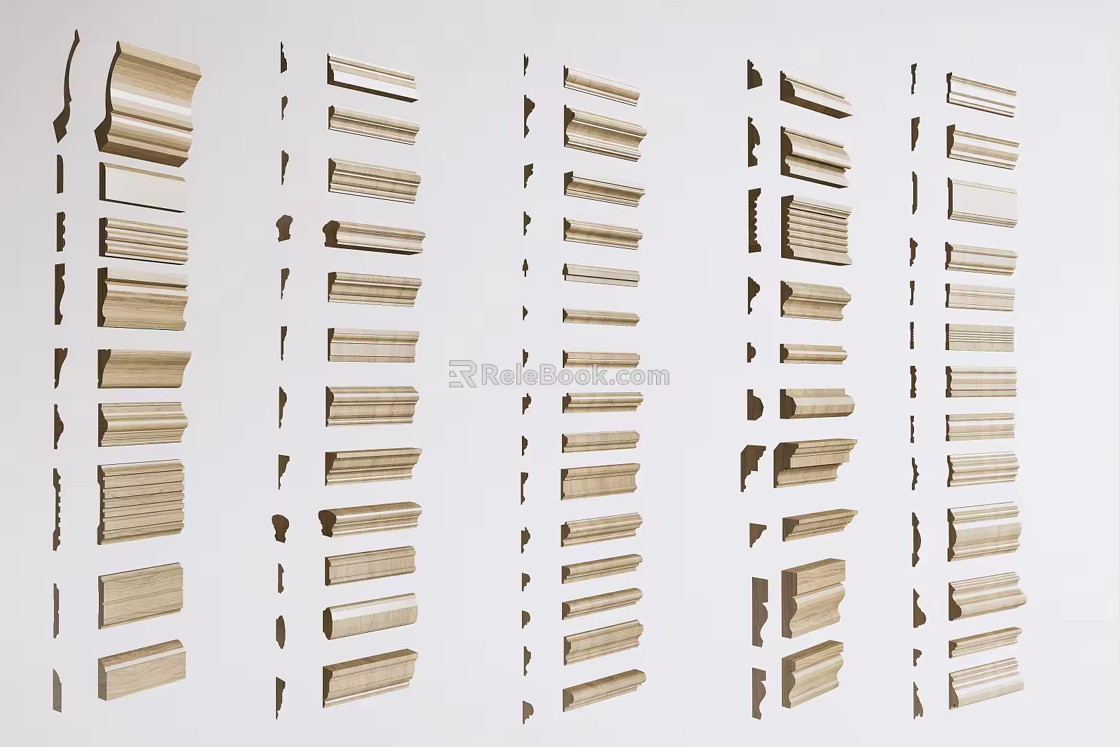 European-style gypsum line decorative line 3d model