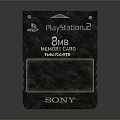 Sony Official PlayStation 2 8MB Platinum Memory Card Digital Gaming Accessory 3d model