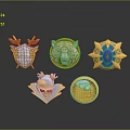 Medieval Shield Ancient Shield Defensive Weapon Ancient Shield Iron Shield Protective Shield Wooden Shield 3d model