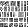 Creative Room Divider Designs Featuring Various Patterns And Tree Motifs 3d model