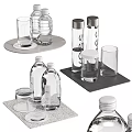 Modern Transparent Glass Cups With Lids And Trays In Different Shapes