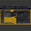 Yellow Industrial Computer Unit With 202 Label Dark Top Ventilation And Doors