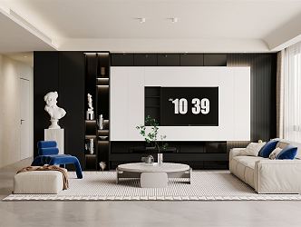 modern living room 3d model