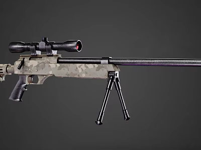 Sniper rifle gun firearm automatic rifle pistol submachine gun 3d model