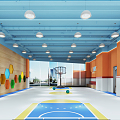 Modern Basketball Hall Children's Basketball 3d model