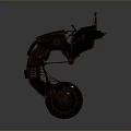 Game Movie Character Featuring Mechanical Arm With Metal Gear And Bolt Details