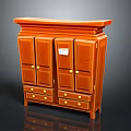 Classic Wooden Entryway Cabinet Sideboard With Multiple Doors Drawers And Gold Handles