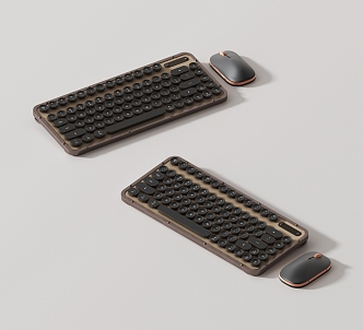 keyboard and mouse combination 3d model