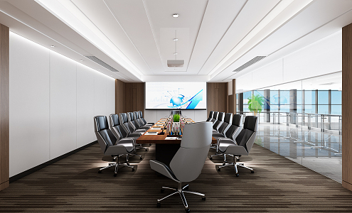 Modern Meeting Room Meeting Table and Chair 3d model