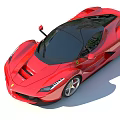 Sleek Red Sports Car With Aerodynamic Body LED Headlights And Alloy Wheels