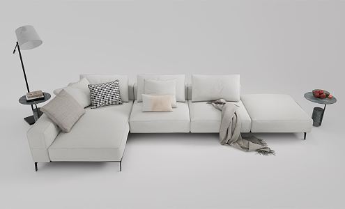 Modern corner sofa multiplayer sofa 3d model