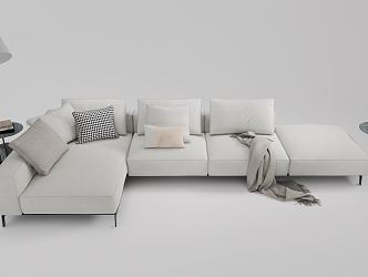 Modern corner sofa multiplayer sofa 3d model