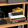 Wooden Multi tiered Shelving Unit With Books Storage Boxes Plants And Decorative Items
