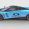 Blue DAHLEY Sports Car With Sleek Design And Aerodynamic Body Shape