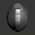 Futuristic Helmet Design With Silver Exterior Blue Visor And Detailed Patterns