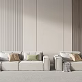 Modern Combination Sofa Double Single Sofa 3d model