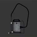 Efficient Household Vacuum Cleaner With Flexible Hose And Rolling Wheels For Home Use