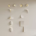 Modern Decorative Lights With Different Shapes On White Wall Mounted Design 3d model