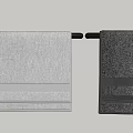 Stylish Bathroom Accessories With Light And Dark Gray Towels Hanging On Rod For Home Bathroom Decor