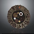 Ornate Decorative Furniture Clock With Vintage Roman Numerals And Mechanical Gear Design