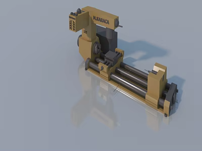 KAMAOKA Yellow Lathe Machine Industrial Mechanical Equipment Model Design And Structure 3d model