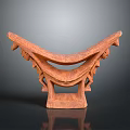 Traditional Hand Carved Wooden Stool With Human Figure Supports Intricate Patterns And Cultural Art Design