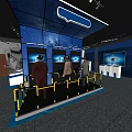 Emergency Safety Experience Area With Blue Display Cabinets And Safety Equipment