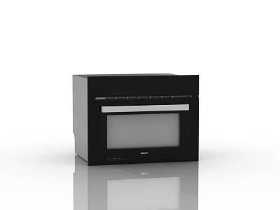 Modern Black Kitchen Microwave Oven With Glass Door And Control Panel 3d model