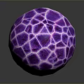 Shiny Purple Oval Decorative Household Item With Cracked Honeycomb Texture For Home Decor