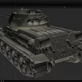 Classic Military Tank Featuring Turret Gun Barrel Tracked Wheels And Armor