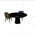 Modern Dining Table Set With Marble Top Gold Accent Legs And Velvet Chairs