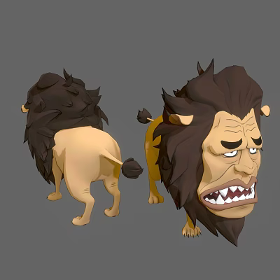 Modern game character cartoon lion 3d model Modern game character cartoon lion 3d model