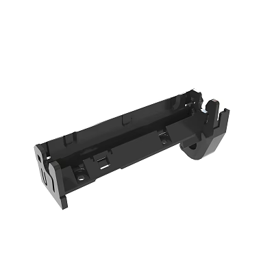 Durable Black Industrial Mechanical Bracket Component With Structural Mounting Holes 3d model