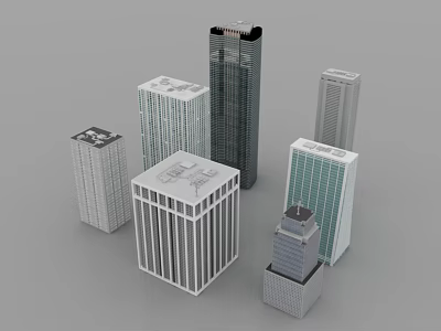 modern office building 3d model