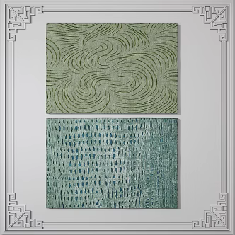 modern square carpet 3d model