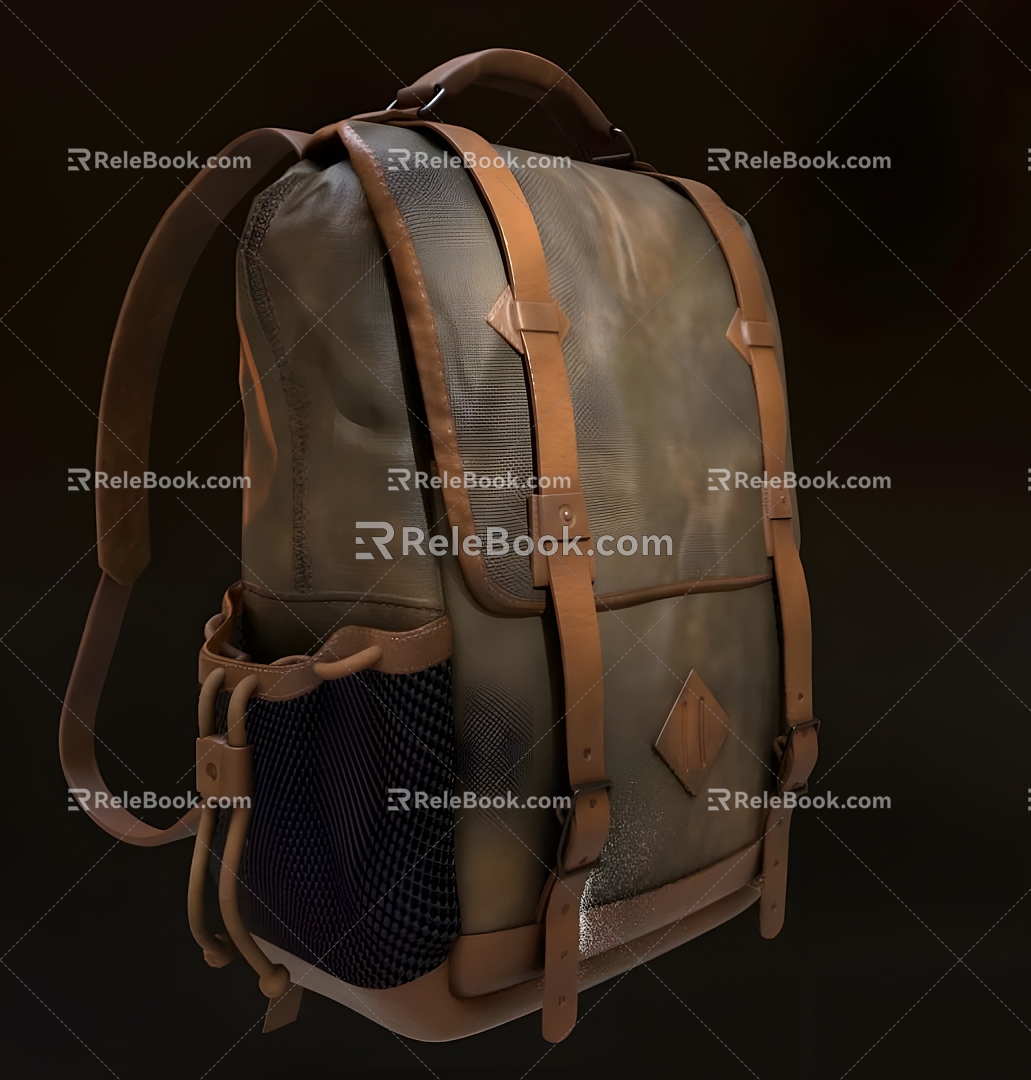 Modern Backpack Modern Bag Backpack School Bag Handbag Briefcase Leather Bag 3d model