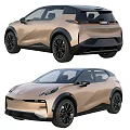 Stylish Gold SUV Car With Modern Design Features