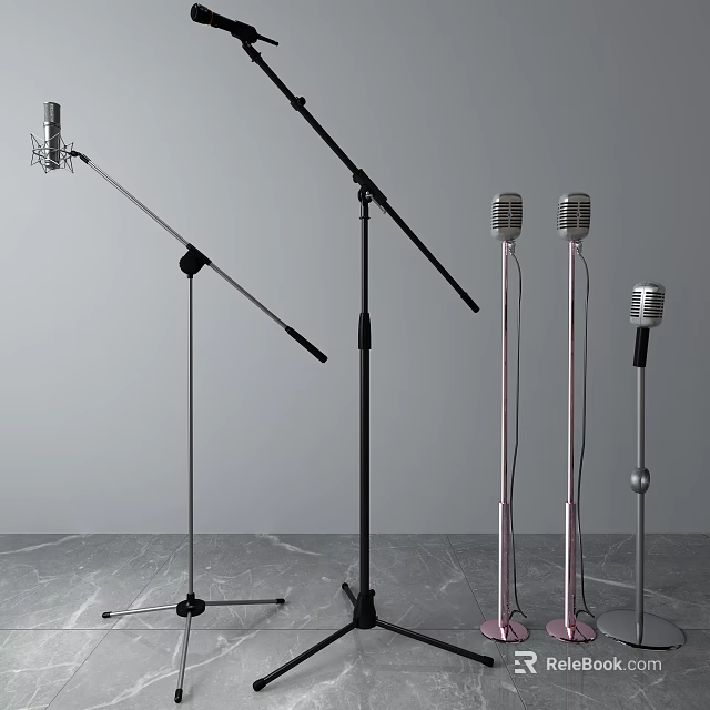 Premium Wireless Headphone Audio Gear With Microphones And Adjustable Stands 3d model 