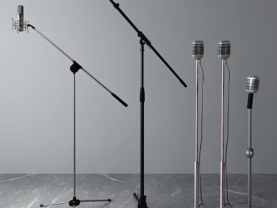 Premium Wireless Headphone Audio Gear With Microphones And Adjustable Stands 3d model