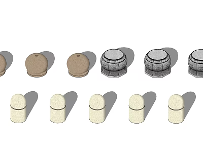 Road Facilities With Different Designs And Various Materials For Urban Traffic Use 3d model