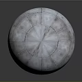 Lunar Sphere With Grid Pattern And Craters On Smooth Surface 3d model