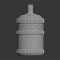 White Household Water Storage Jug With Plastic Body And Transparent Bottom For Daily Use
