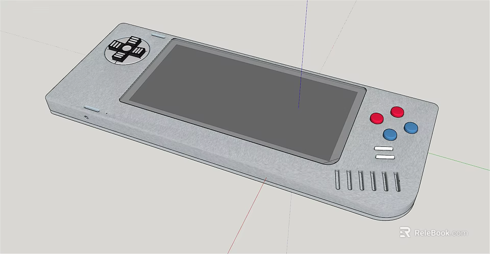 Entertainment Electronics Handheld Game Console With Portable Design Large Screen And Colorful Buttons 3d model 