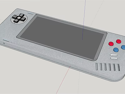 Entertainment Electronics Handheld Game Console With Portable Design Large Screen And Colorful Buttons 3d model