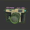 Vintage Nikon Camera With Gold And Black Retro Design And Classic Lens
