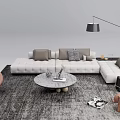 Modern Sofa Coffee Table Combination Simple Sofa Coffee Table Combination 3d model
