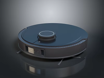 Smart Computer Controlled Robotic Vacuum Cleaner With Modern Circular Design And Automatic Cleaning 3d model