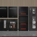 Modern Black Kitchen Appliances With Various Types And Glass Door Features