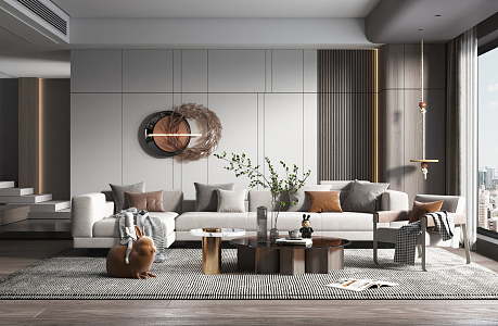 Modern Living Room Simple Living Room 3d model