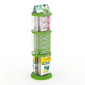 Convenience Store Rotating Multi Layer Display Rack With Snacks And Essentials